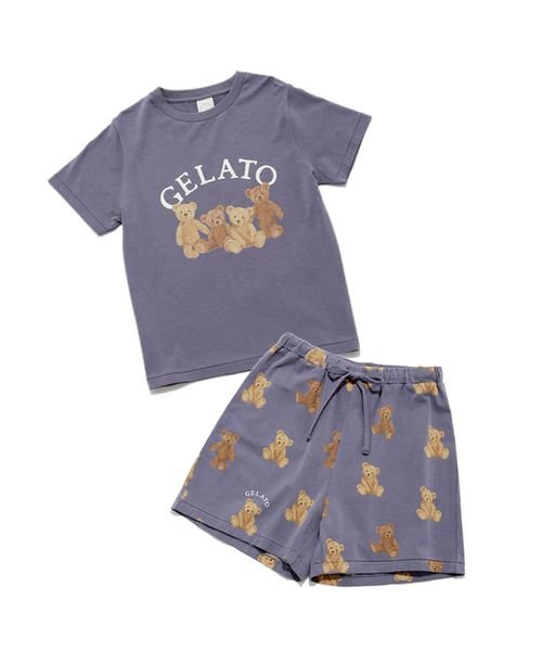 gelato pique Kids＆Baby(gelato pique Kids＆Baby)/【JUNIOR】ベアワンポイントTシャツ&ベア柄ショートパンツセット/img02