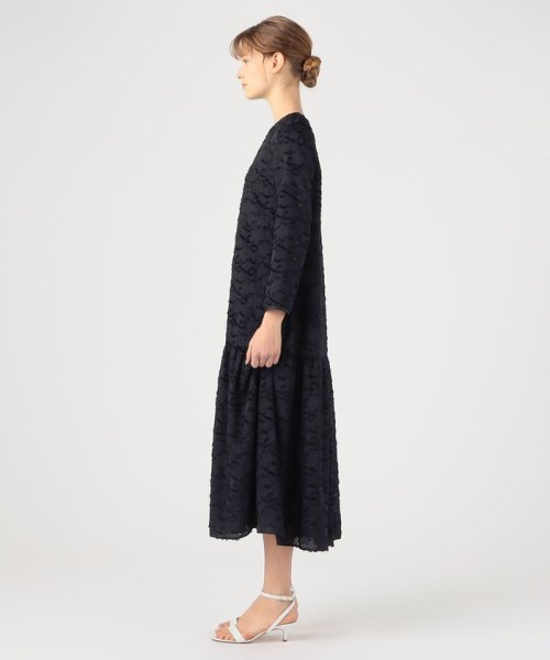 マーガレットカットジャカード フレアギャザーワンピース 