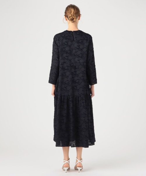 マーガレットカットジャカード フレアギャザーワンピース 