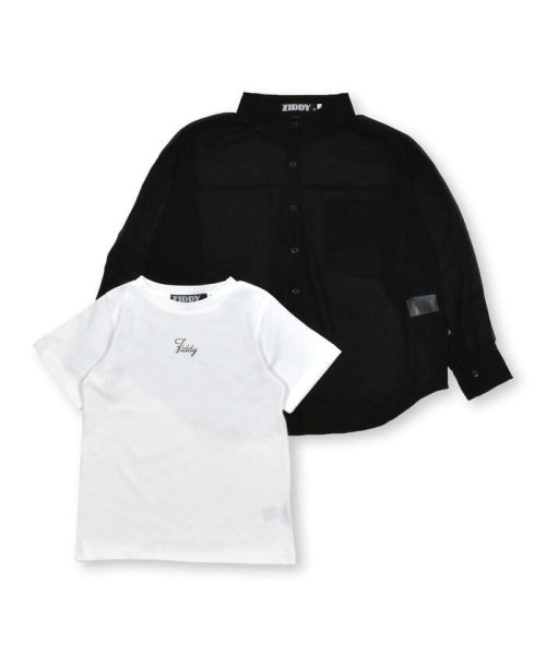 ZIDDY(ジディー)/袖開きシアーシャツ＆Tシャツセット(130~160cm)/img11
