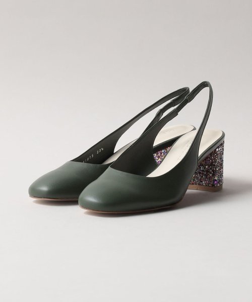 ブロックヒールバックベルト パンプス55↓↑ あらかじめご了承ください