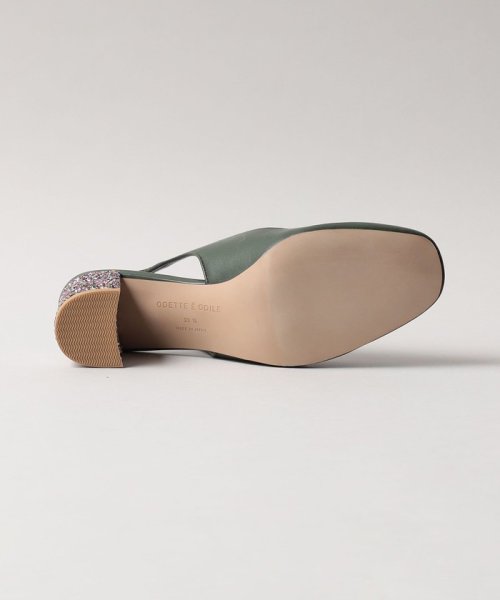 ブロックヒールバックベルト パンプス55↓↑ あらかじめご了承ください