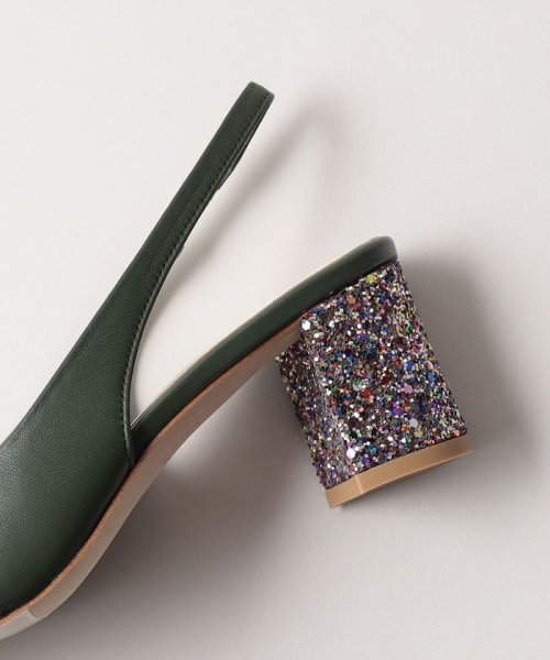 ブロックヒールバックベルト パンプス55↓↑ あらかじめご了承ください