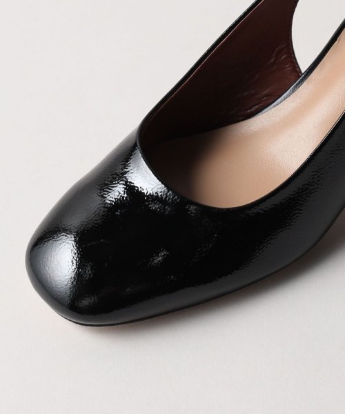 ブロックヒールバックベルト パンプス55↓↑ あらかじめご了承ください