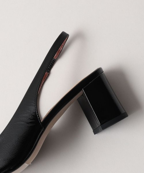 ブロックヒールバックベルト パンプス55↓↑ あらかじめご了承ください