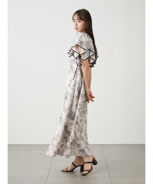 【WEB限定サイズあり】ラッフルボレロパイピングワンピース 予めご了承ください