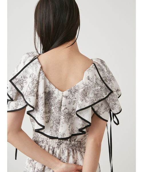 【WEB限定サイズあり】ラッフルボレロパイピングワンピース 予めご了承ください