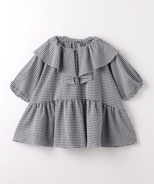 green label relaxing （Kids）(グリーンレーベルリラクシング（キッズ）)/TJ フレア カラー チュニック（チェック柄）100cm－130cm/img01