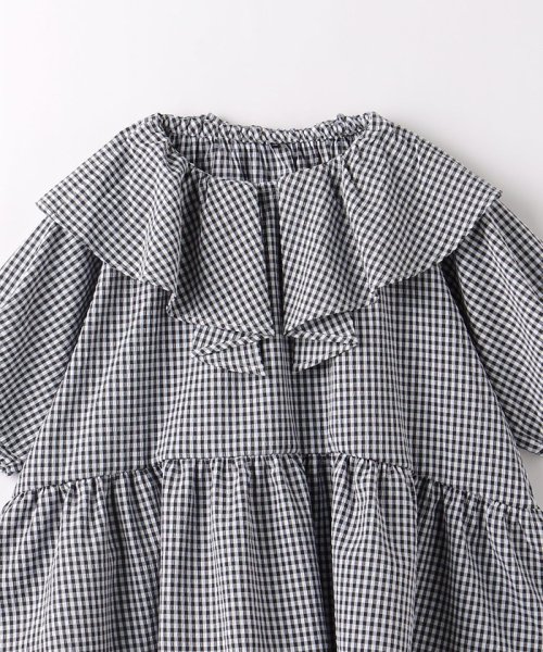 green label relaxing （Kids）(グリーンレーベルリラクシング（キッズ）)/TJ フレア カラー チュニック（チェック柄）100cm－130cm/img03