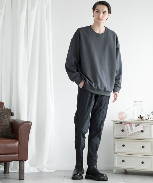 aimoha(aimoha（アイモハ）)/aimoha MENSLIM FIT PULLOVER スリムフィットスウェット/img40