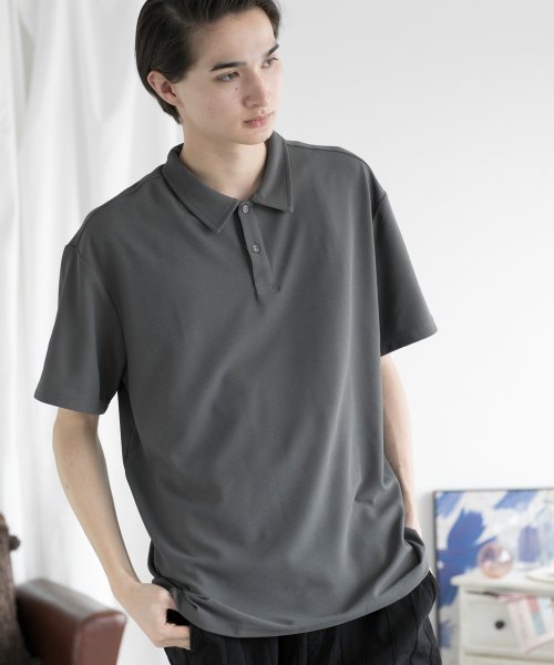 aimoha(aimoha（アイモハ）)/aimoha MENSIMPLE POLO SHIRT ハーフボタン 半袖 ポロシャツ/img02