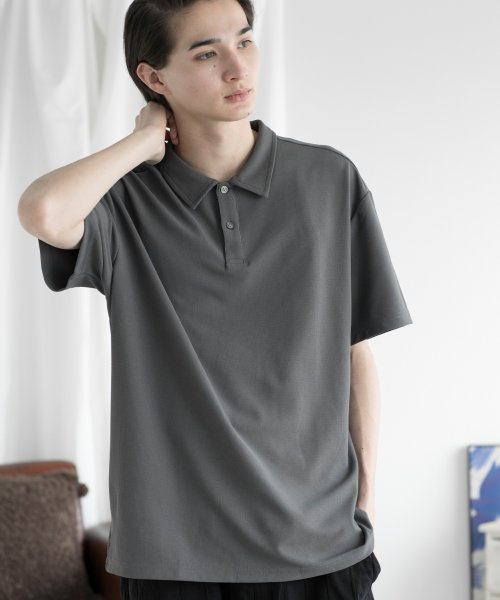 aimoha(aimoha（アイモハ）)/aimoha MENSIMPLE POLO SHIRT ハーフボタン 半袖 ポロシャツ/img04