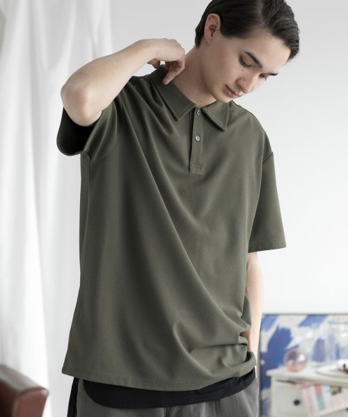 aimoha(aimoha（アイモハ）)/aimoha MENSIMPLE POLO SHIRT ハーフボタン 半袖 ポロシャツ/img08