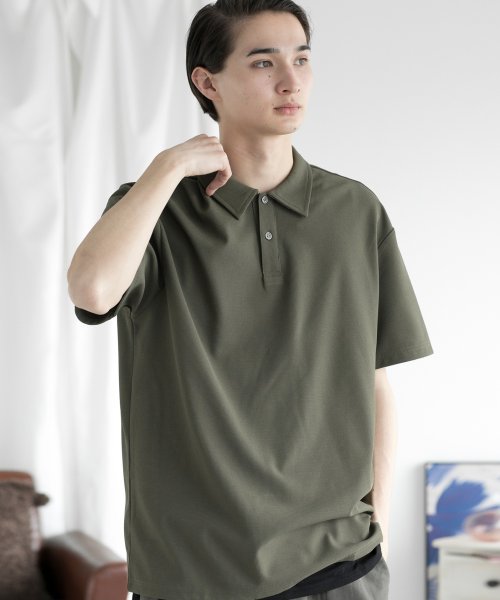 aimoha(aimoha（アイモハ）)/aimoha MENSIMPLE POLO SHIRT ハーフボタン 半袖 ポロシャツ/img09