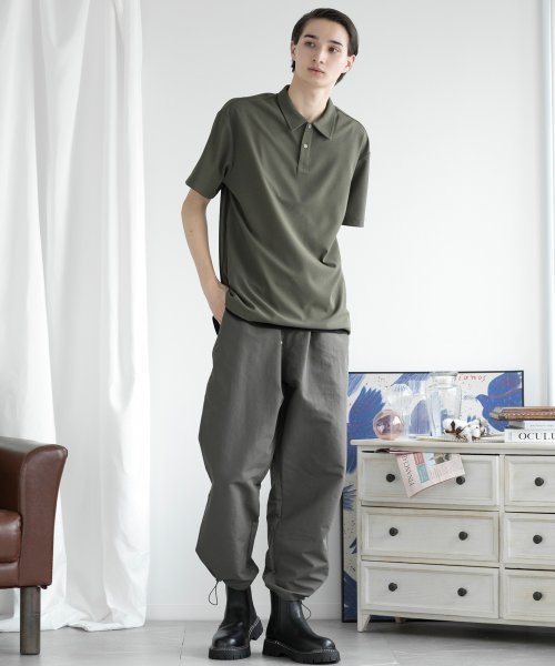 aimoha(aimoha（アイモハ）)/aimoha MENSIMPLE POLO SHIRT ハーフボタン 半袖 ポロシャツ/img12