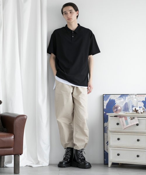 aimoha(aimoha（アイモハ）)/aimoha MENSIMPLE POLO SHIRT ハーフボタン 半袖 ポロシャツ/img18