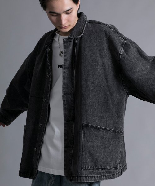 aimoha(aimoha（アイモハ）)/【aimoha neo】VINTAGE PROCESSED LOOSE FIT JACKET/img02