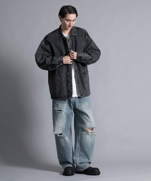 aimoha(aimoha（アイモハ）)/【aimoha neo】VINTAGE PROCESSED LOOSE FIT JACKET/img06