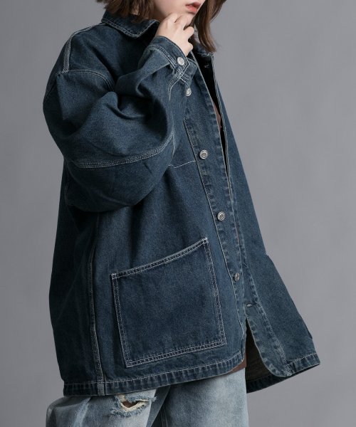 aimoha(aimoha（アイモハ）)/【aimoha neo】VINTAGE PROCESSED LOOSE FIT JACKET/img15