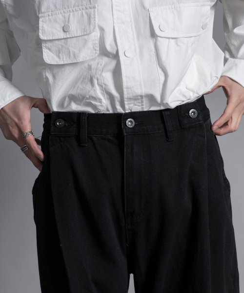 aimoha(aimoha（アイモハ）)/【aimoha neo】 BAGGY DOUBLE　BELT TUCK JEANS/img15