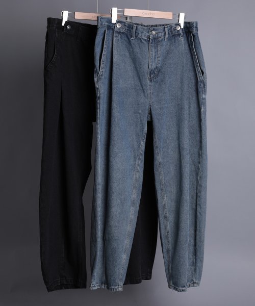 aimoha(aimoha（アイモハ）)/【aimoha neo】 BAGGY DOUBLE　BELT TUCK JEANS/img23