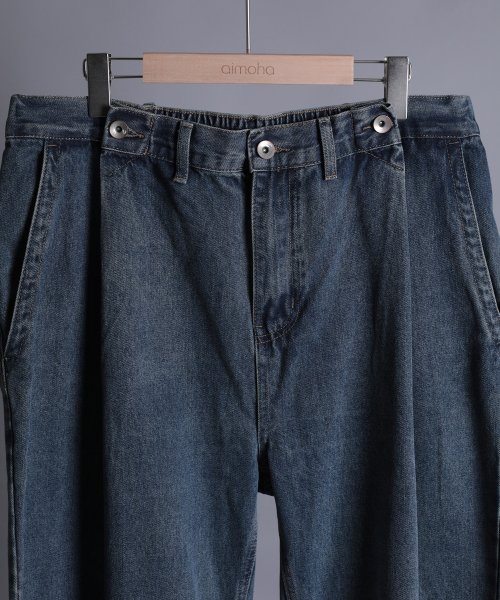 aimoha(aimoha（アイモハ）)/【aimoha neo】 BAGGY DOUBLE　BELT TUCK JEANS/img29