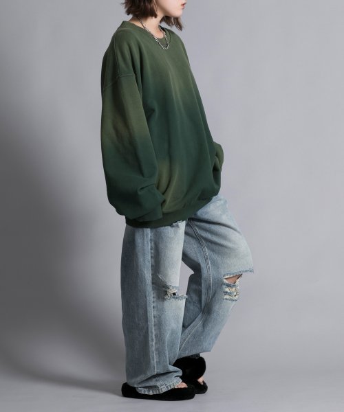 aimoha(aimoha（アイモハ）)/【aimoha neo】GRADATION TIE－DIE DYEING SWEAT/img12