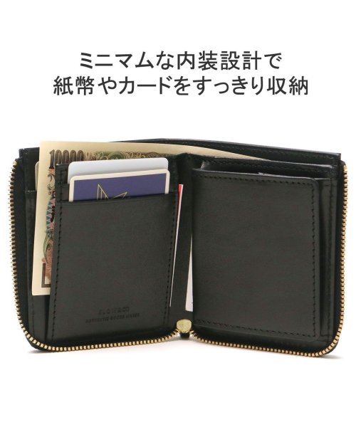 スロウ 二つ折り財布 box型小銭入れ SLOW 財布 本革 L字ファスナー ミニ 小さめ 日本製 herbie Lzip mini wallet SO882P 