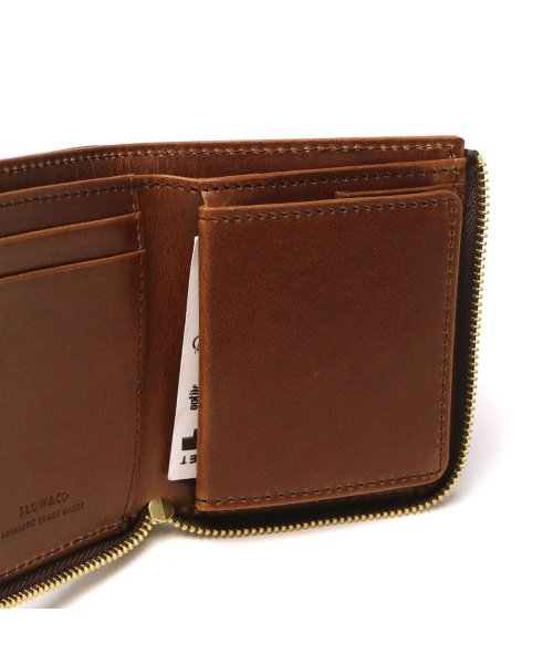 スロウ 二つ折り財布 box型小銭入れ SLOW 財布 本革 L字ファスナー ミニ 小さめ 日本製 herbie Lzip mini wallet SO882P 