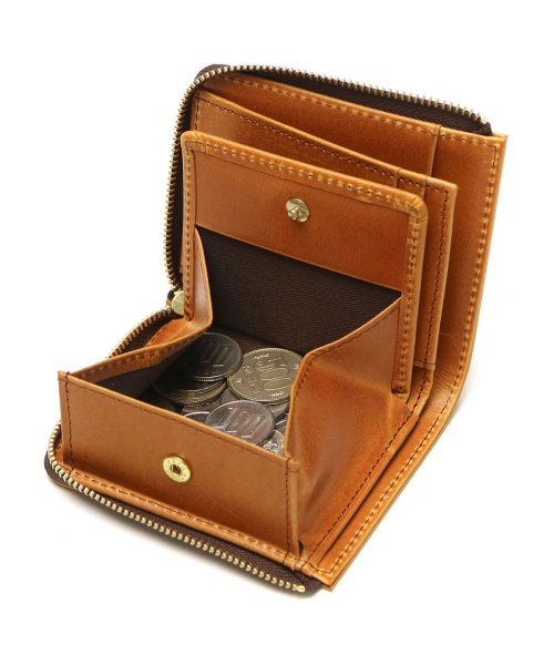 スロウ 二つ折り財布 box型小銭入れ SLOW 財布 本革 L字ファスナー ミニ 小さめ 日本製 herbie Lzip mini wallet SO882P 