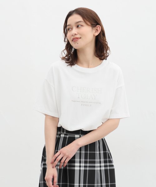 Honeys(ハニーズ)/ハクプリントＴシャツ Ｔシャツ レディース 半袖 接触冷感 ロゴ ゆる カジュアル /img11