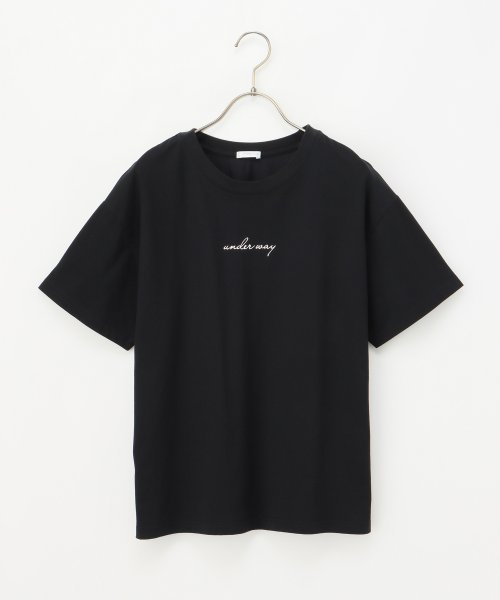 Honeys(ハニーズ)/きれいめロゴＴシャツ トップス Tシャツ レディース 半袖 ロゴ 接触冷感 夏 /img16