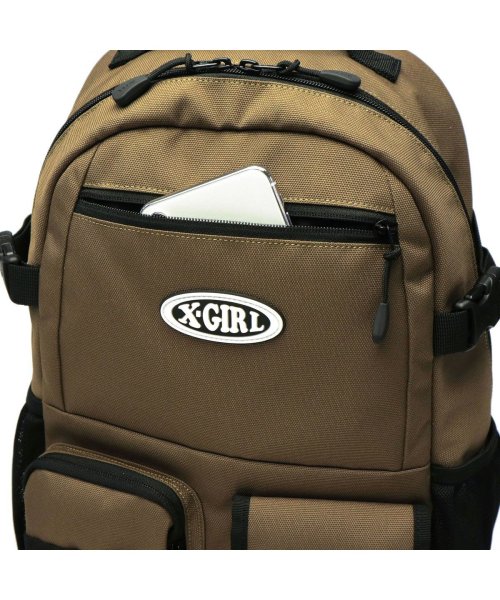 X-girl(エックスガール)/エックスガール リュック 通学 X－girl リュックサック 軽量 通勤 A4 20L MULTI POCKET BACKPACK 105241053007/img14