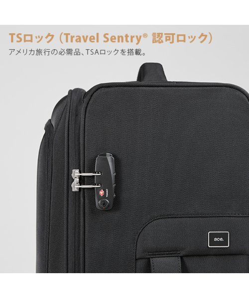 ace.TOKYO(トーキョーレーベル)/エース ソフトキャリー スーツケース Lサイズ 91L 軽量 大型 大容量 無料受託 ビジネス ロックペイントSS ace. TOKYO LABEL 35703/img05