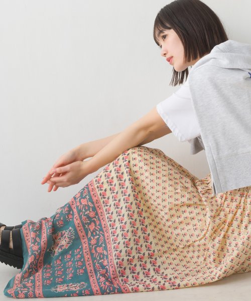 【OMNES】コットンボイル総柄ギャザースカート 人気・おすすめ｜売れ筋商品・話題商品におすすめ コスパ重視 安心配送 国内発送・正規流通商品