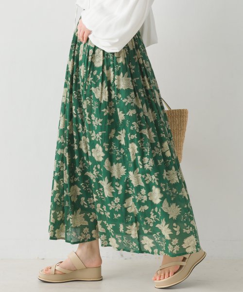 【OMNES】コットンボイル総柄ギャザースカート 人気・おすすめ｜売れ筋商品・話題商品におすすめ コスパ重視 安心配送 国内発送・正規流通商品