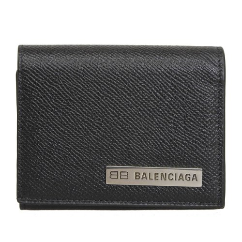 BALENCIAGA(バレンシアガ)/BALENCIAGA バレンシアガ PLATE WALLET プレート 二つ折り 財布 レザー/img01