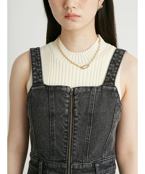 デニムジャンパースカート 予めご了承ください