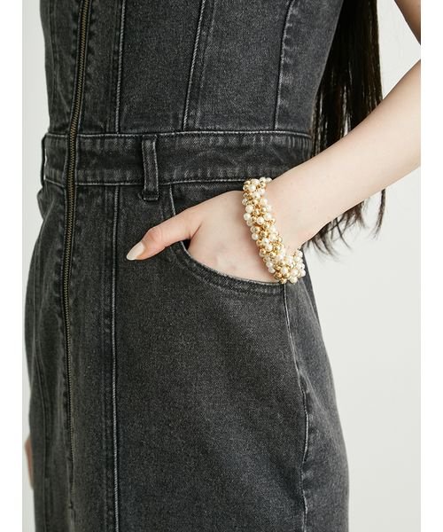 デニムジャンパースカート 予めご了承ください