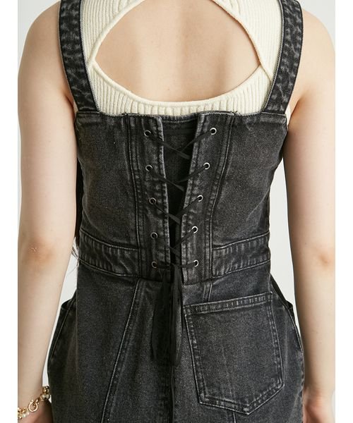 デニムジャンパースカート 予めご了承ください