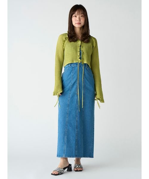 デニムジャンパースカート 予めご了承ください