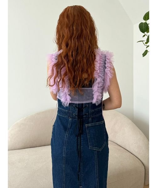 デニムジャンパースカート 予めご了承ください