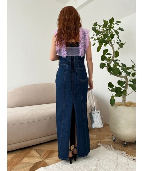 デニムジャンパースカート 予めご了承ください