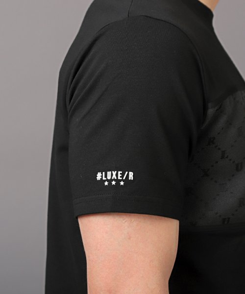 LUXSTYLE(ラグスタイル)/LUXE/R(ラグジュ)ジャガード貼り付け天竺半袖Tシャツ/Tシャツ メンズ 半袖 ジャガード 刺繍 天竺/img09
