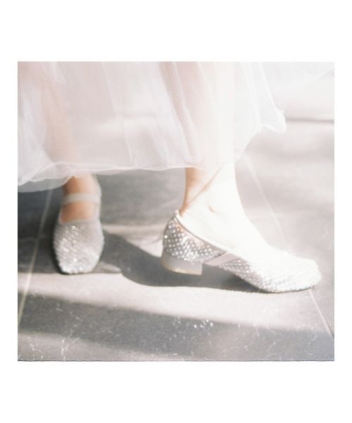 [L.B CANDY STOCK]ラインストーンメッシュバレエシューズ 予めご了承ください