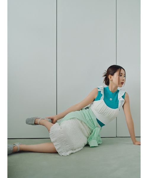 [L.B CANDY STOCK]ラインストーンメッシュバレエシューズ 予めご了承ください