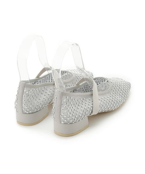 [L.B CANDY STOCK]ラインストーンメッシュバレエシューズ 予めご了承ください