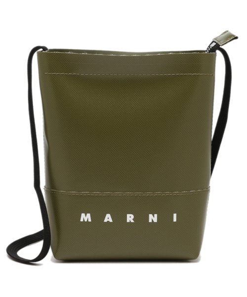 MARNI(マルニ)/マルニ ショルダーバッグ シューレースストラップ クロスボディバッグ ロゴ ミニバッグ カーキ メンズ MARNI SBMQ0068A0 P5769 00V67/img05