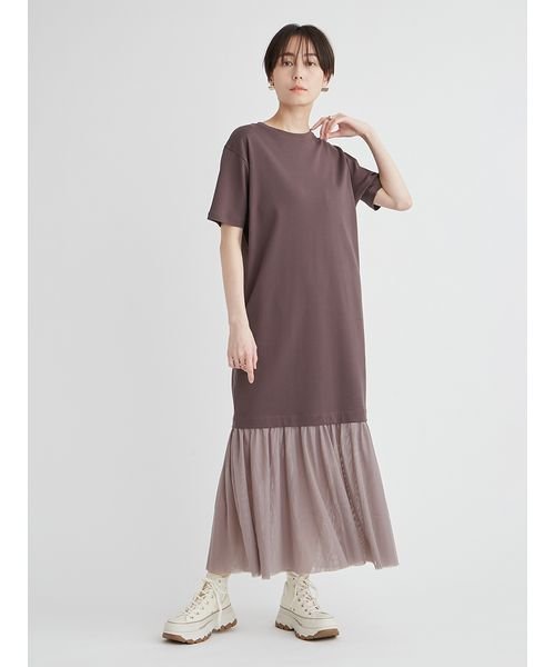 emmi atelier(emmi　atelier)/オーガニックコットンドッキングTシャツワンピース/img13