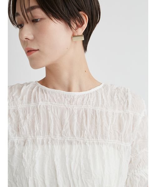 emmi atelier(emmi　atelier)/ワッシャーシフォンシャーリングトップス/img12